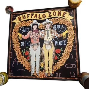 Sweethearts of the Rodeo Buffalo Zone VTG 1990 Promo Album Poster 24x24 CBS